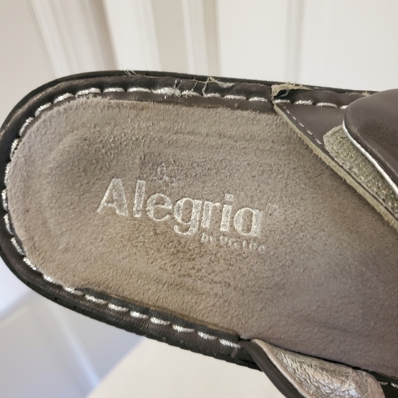 Alegria Karmen Wrapture Grey & White Sandals Size 39 = US 9 - Picture 9 of 11